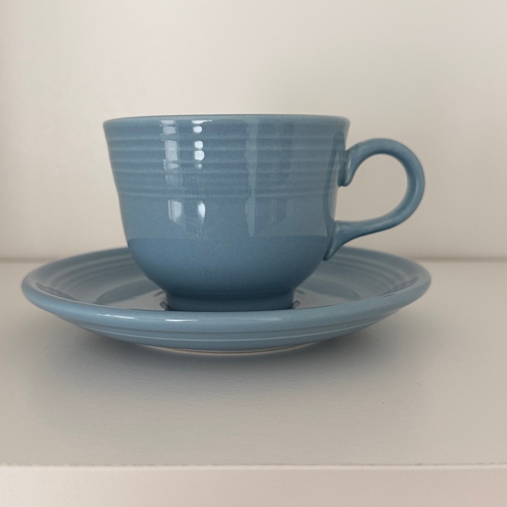 Fiesta Dishes FiestaWare Periwinkle Teacup Saucer Set RETIRED Homer Laughlin Co